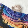 thumbnail image 2 of Pofeuu Galactic Night Over Meadow Print Puppy Blanket,Dog Blankets,Pet Blanket Cozy Cat Blankets for Indoor Cats, Fuzzy Pet Blanket for Kitten Doggy Dog Blankets-Medium, 2 of 8