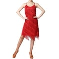 thumbnail image 2 of Coduop Womens Tassel Sequin Dress Spaghetti Strap Backless Mini Dress Sparkly Party Dresses, 2 of 5