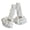 White gray knot, variant on Sun Protections Arm Sleeves Trendy Long Fingerless Gloves Lolitas Layered Ruffle Lace Arm Sleeves for Halloween Cosplay