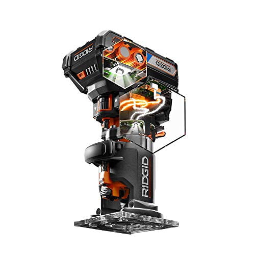 18 Volt OCTANE Cordless Brushless Compact Fixed Base Router with 1 4 in. Bit Round and Square Bases and Collet Wrench Walmart