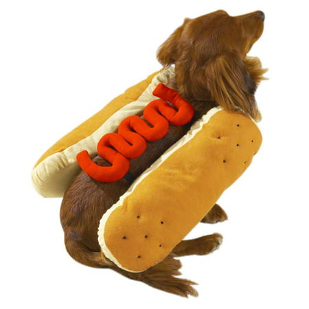 Casual Canine Hot Diggity Dog Costume M Mustard