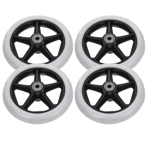 Milisten Replacement Walker Wheels Wheelchair Wheels Set Grey Wear-resistant 4Pack
