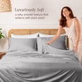 thumbnail image 3 of Bare Home Bamboo Pillowcases Set (2-pack) - Made from Rayon Fibers -  Soft, Cooling & Breathable - Standard, Light Grey, 3 of 8