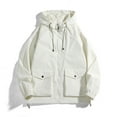 thumbnail image 2 of Men's Casual Techwear Jacket Windbreaker Korean Streetwear Hop Color Block Lightweight Outerwear, 2 of 2