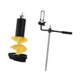 thumbnail image 4 of colaxi Ice Auger Ice Auger Bit Fast Cutting with Extension Rod Aluminum Alloy Ice Fishing Auger Ice Drill Tool Ice Fishing Equipment 6 inch Short Yellow, 4 of 10