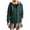 Green, variant on Women's Black White Plaid Printed Hooded Zip-Up Jacket, Long Sleeve Casual Coat with Pockets Drawstring - Trendy Daily & Winter Outerwear Black L