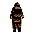 thumbnail image 2 of AGWOLF Halloween Matching Family Pajamas Sets Full Zip Hooded Jumpsuits One-Piece Romper Cute Pumpkin Costume Loungewear Kid 4 Years, 2 of 5