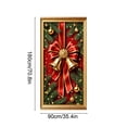 thumbnail image 2 of 2026 Christmas Indoor Home Decor Christmas Bow Branch Door Cover Gold Festive Door Decor, 2 of 8