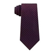 Kenneth Cole Reaction Men's Neck Tie Microchip Geometric Slim Silk Red Not Applicable