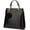 Black, variant on Large Crocodile Print Top Handle Shoulder Bag for Women PU Leather Crossbody Tote Satchel Bag Retro Handbag Purse