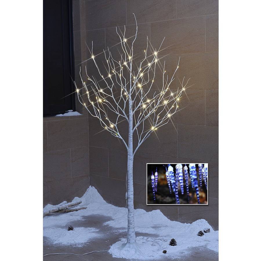 Lightshare 6 72 Light Led Tall Birch Tree Walmart Com