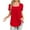 Red, variant on CHGBMOK Womens Tops Summer Casual Square Neck Shirts Loose Fit Tunic T Shirt