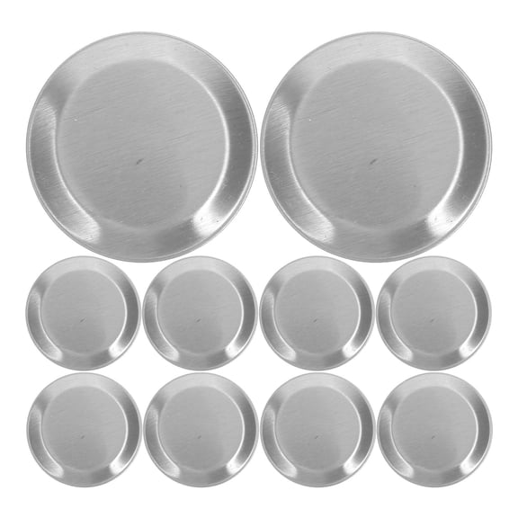 OULII 10Pcs Silver Kitchen Sink Hole Covers Stainless Steel Sealing Caps for Faucet Soap Dispenser