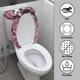 thumbnail image 3 of ZIATUBLE Panda Toilet Lid Covers Set Floral Toilet Seat and Tank Lid Cover Set 2 Pack Elongated Toilet Seat and Tank Lid Cover Set Wear Resistant Toilet Top Cover Tank Lid, 3 of 7
