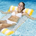 thumbnail image 1 of Tophomer Water Hammocks Pool Float Lounger Chair, Inflatable Swimming Raft Floating Bed Hammock Foldable for Water Party & Summer Carnival (Pump Included), 1 of 5
