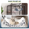 thumbnail image 2 of Cat Hammock for Cage Hanging Reversible,2Pack Pet Hammock Bed Adjustable,Soft Sleeping Hammock for Cats,Puppy,Rabbits,Small Animals, 2 of 7