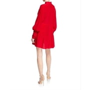 Alexis CHERRY RED Womens Theodora Silk Tie Neck Cocktail Dress, US M