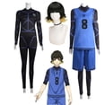 thumbnail image 2 of Disfraz de Cosplay de Anime Blue Lock Bachira Meguru, Jersey de fútbol, ropa deportiva, uniforme, mono, ropa de fiesta de Halloween y Navidad, 2 of 4