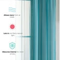 thumbnail image 3 of THD Serenity Sheer Voile Window Treatment Rod Pocket Curtain Panels - Curtains for Living Room - Set of 2 (Grey Teal, 54 W x 72 L), 3 of 6
