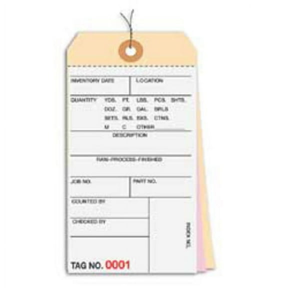 Partners Brand Inventory Tag,6 1/4x3 1/8",PK500 G16023