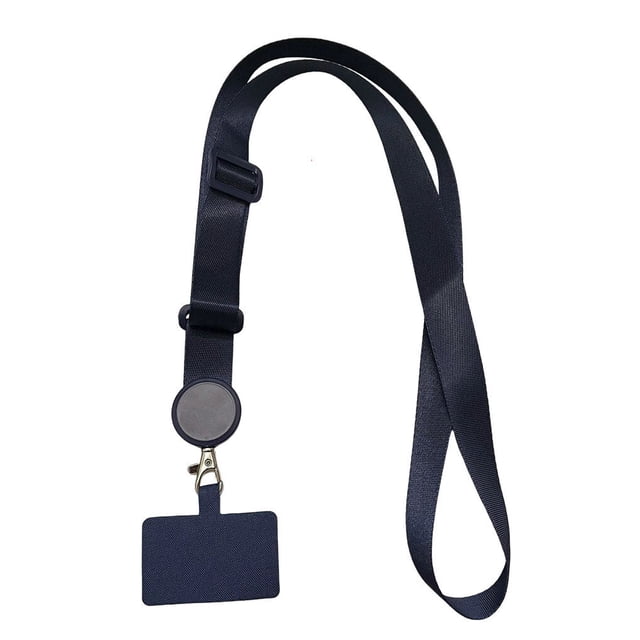 Universal Phone Lanyards Crossbody Patch Traveling Hiking Portable Detachable Neck Hanging Rope Strap Outdoor Smartphone Dark Blue
