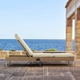 thumbnail image 2 of HOMREST Rattan Patio Chaise Lounge Chair Set of 2 for Outside, Outdoor Pool Lounge Chair, Reclining Wicker Lounge Chair Set with Adjustable Backrest, Cushions for Poolside Porch Garden and Backyard, 2 of 8