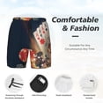 thumbnail image 4 of Kdxio Casino Poker Chips Print Men'S Swim Trunks With Compression Liner 7 Inch Inseam Quick Dry Swim Shorts, 4 of 7