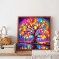 thumbnail image 4 of Pintura de diamante 5D DIY, taladro redondo completo, árbol de color, decoración del hogar, arte artesanal, 40x40cm, 4 of 9