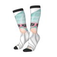 thumbnail image 2 of Fotbe Summer Gnome,Cute Gnome print Women's Men's Novelty Crew Socks Cotton Socks Knee High Socks for Walking,Running,Nurses,Pregnancy, 2 of 8