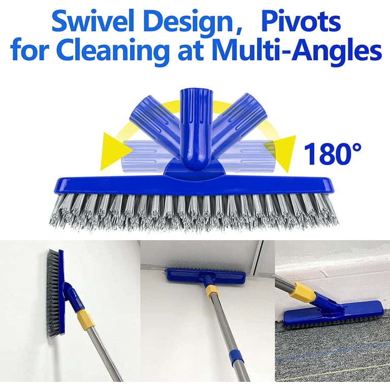 ITTAHO 2-Pack Grout Brush with Telescopic Stainless Steel Pole photo 4