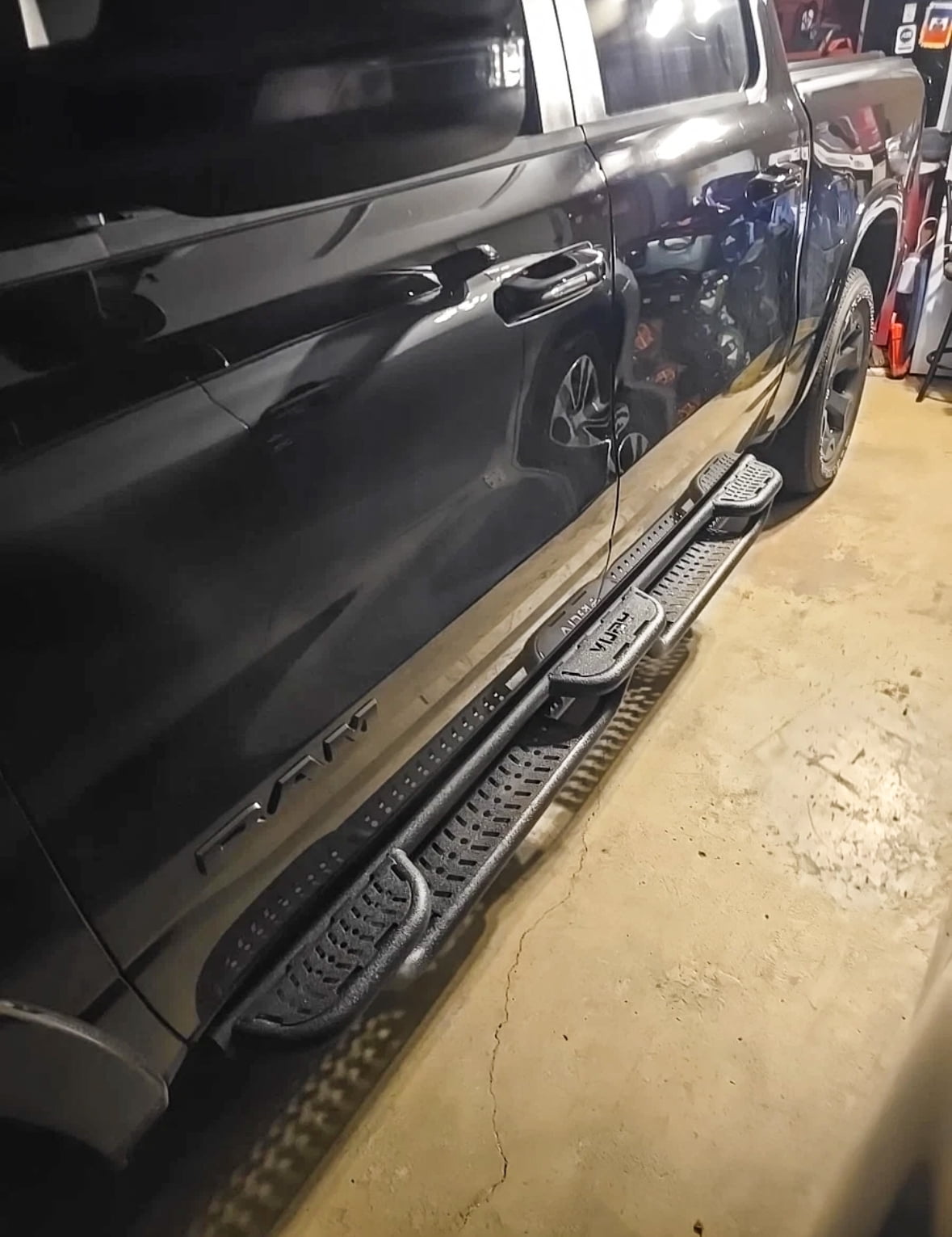 Vijay Running Boards Compatible with 2019-2020-2021-2022-2023-2024-2025-2026 Dodge Ram 1500 Bolt-on Side Steps Rails Steel Nerf Bars
