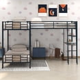 thumbnail image 3 of MERAX  L-Shaped Twin over Twin Bunk Bed with Twin Loft Bed with Desk and Shelves, 3 of 5
