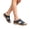 Blue, variant on KEVCHE Orthopedic Sandals Women Summer Wedge Slip On Sandals, Adjustable Arch Support Breathable Walking Slides, Plantar Fasciitis Comfortable Casual Beach Footwear