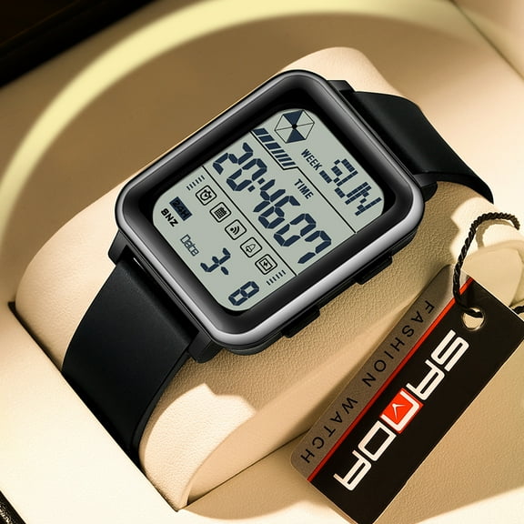 Square Ultra-Thin Men's Outdoor Sports Watch - Waterproof, Lightweight, Durable Digital Watch for Students, Running, Hiking, and Daily Use