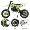thumbnail image 6 of Floseru 49cc Kids Dirt Bike, 2-Stroke Gas Powered Mini Motocross Motorcycle for Ages 6-12, Off-Road Dirtbike with Dual Disc Brakes, Shock Absorption, 10-Inch Tires, Max Speed 40KM/H, Supports 220 LBS, 6 of 9