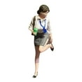 thumbnail image 5 of Almencla 1/64 Female Figurine Model Tiny People Model Resin Role Play Street People Figure for Train Station Layout Miniature Projects white collar, 5 of 8