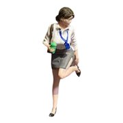 Dualoai 1/64 Girl Figurine Model Dioramas Mini Architectural Figurine for Sand Table white collar