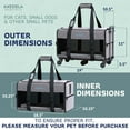 thumbnail image 5 of Katziela Quilted Chariot Pet Carrier With Removable Wheels and Double Telescopic Handle (Dark Gray) Pack 1, 5 of 7