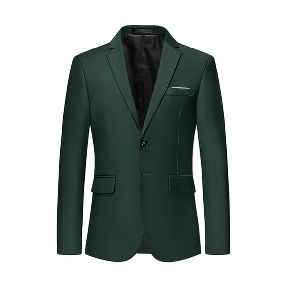 Unique Bargains Men's Prom Suit Jackets Lightweight Slim Fit Formal Dress Blazer Dark Green S