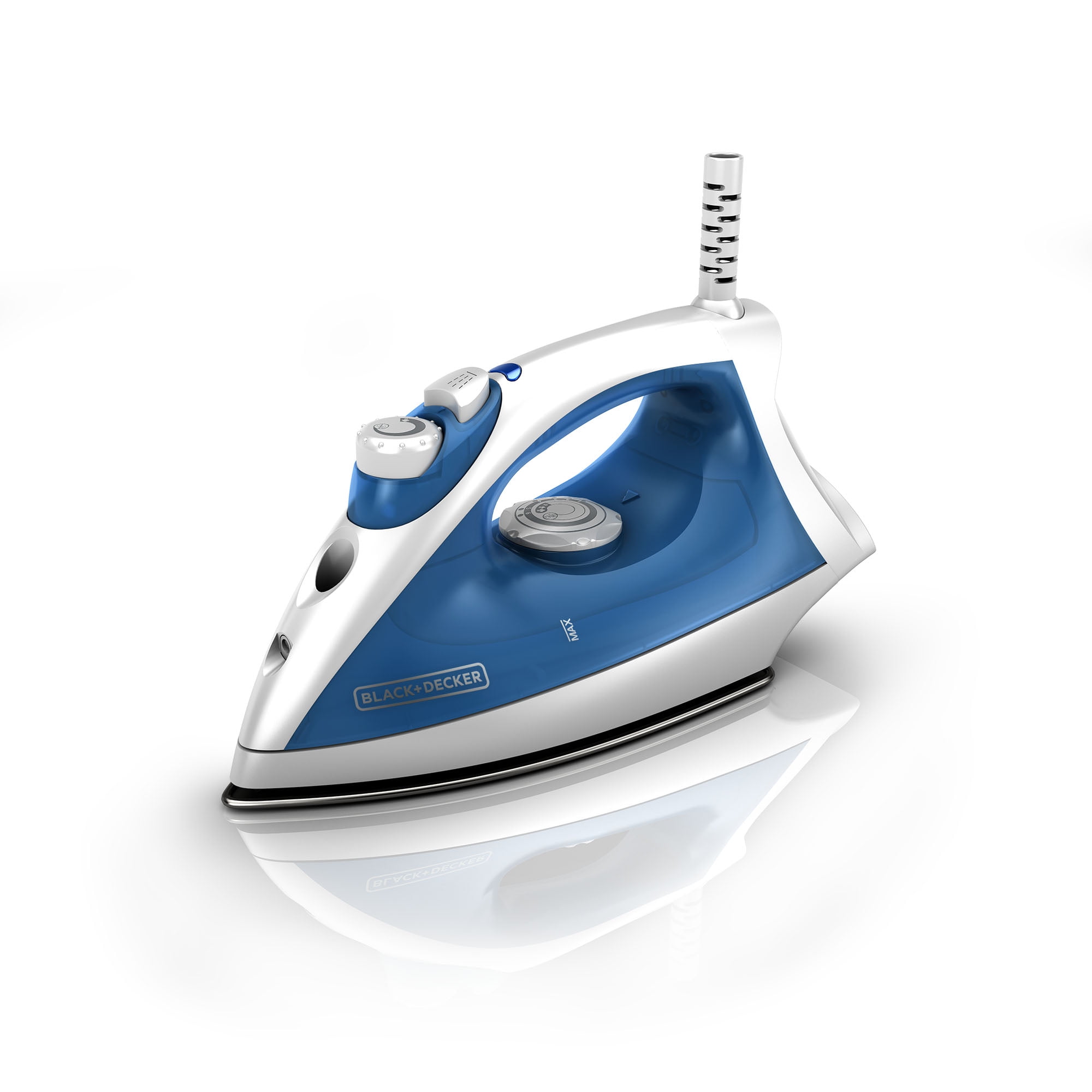 Compact Easy Steam Iron Anti-Drip Nonstick Surface Ergonomic Handle Clothes 