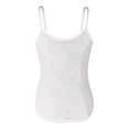 thumbnail image 4 of Scyoekwg Women's Spaghetti Strap Tank Top Loose Crew Neck Solid Color Camisole Casual Summer Sleeveless Tank Tops Basic Sling Shirts (White,L), 4 of 5