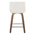 thumbnail image 6 of LumiSource Santi 24" Fixed-Height Counter Stool - Set of 2 in Walnut Wood, 6 of 9