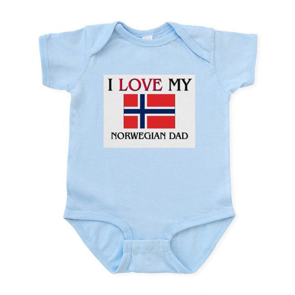 CafePress - I Love My Norwegian Dad Infant Bodysuit - Baby Light Bodysuit, Size Newborn - 24 Months