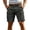 Dark Gray, variant on Men's Lightweight 5 Inch Inseam Cargo Shorts, Multi-Pocket Breathable Summer Hiking Work Shorts, Elastic Drawstring Waist Relaxed Fit Outdoor Casual Design