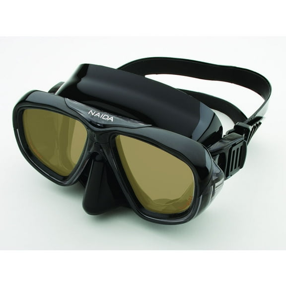 Riffe Naida Mask - Black W/ Amber Lens