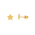 thumbnail image 3 of Rachel Koen Tiny Star Stud Earrings Screw Back 14k Yellow Gold, 3 of 12