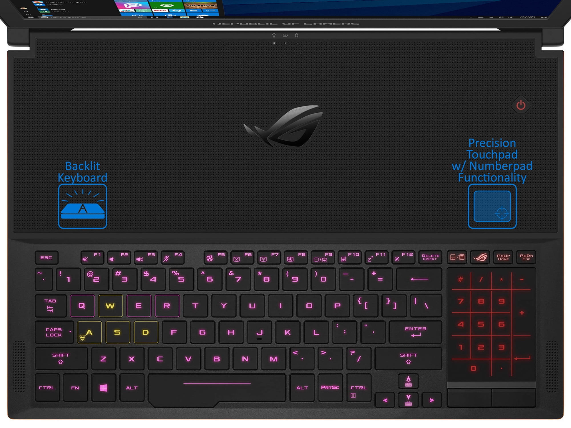 ASUS ROG Zephyrus Gaming Notebook, 15.6" IPS 144Hz FHD Display, Intel 6-Core i7-8750H Upto 4.1GHz, NVIDIA GTX 1080 8GB, 16GB RAM, 512GB NVMe SSD, Backlit Keyboard, Wi-Fi, Bluetooth, Windows 10 Pro