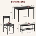 thumbnail image 2 of Bingirl Dining Table Set for 4, Modern Kitchen Table with 2 Chairs and Bench for 4-Person, 2 of 6