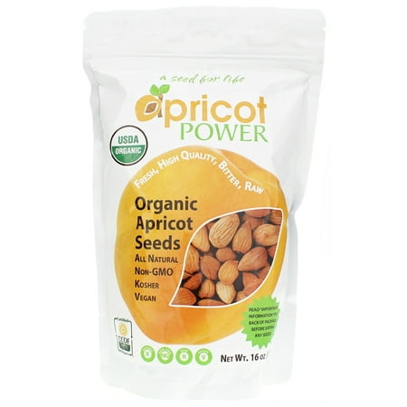 Apricot Power Vegan Bitter Raw Apricot Seeds, 16 Oz