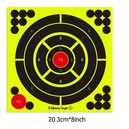 9 Types 10pcs/Set 8 Inch High Visibility Adhesive Shooting Target Stickers Reactive Hunting Shooting Training Paper pz2